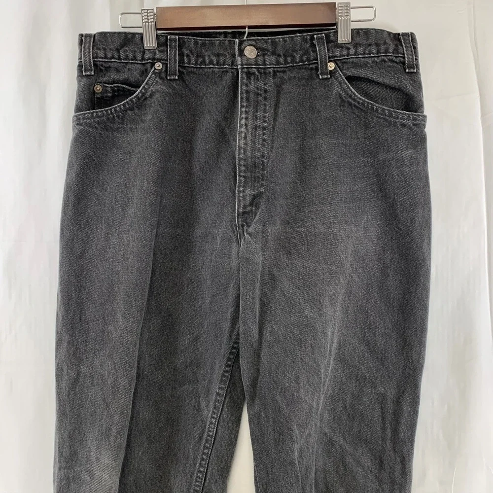 Vintage Levi's 550 Jeans Mens 36x30 Black‎ Relaxed Fit Tapered Leg Made USA 90s